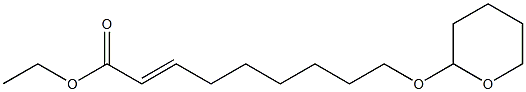 (E)-9-(2-Tetrahydropyranyloxy)-2-nonenoic  acid  ethyl  ester 구조식 이미지