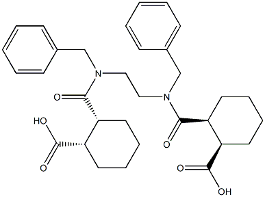 (1R,2S)-2-({benzyl[2-(benzyl{[(1R,2S)-2-carboxycyclohexyl]carbonyl}amino)ethyl]amino}carbonyl)cyclohexanecarboxylic acid 구조식 이미지