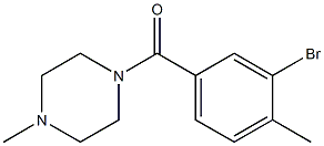 (3-bromo-4-methylphenyl)(4-methyl-1-piperazinyl)methanone 구조식 이미지