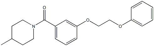 (4-methyl-1-piperidinyl)[3-(2-phenoxyethoxy)phenyl]methanone Structure