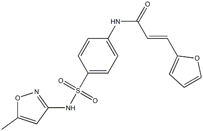 (E)-3-(2-furyl)-N-(4-{[(5-methyl-3-isoxazolyl)amino]sulfonyl}phenyl)-2-propenamide 구조식 이미지