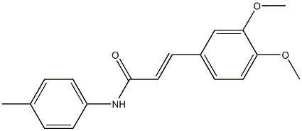 (E)-3-(3,4-dimethoxyphenyl)-N-(4-methylphenyl)-2-propenamide Structure