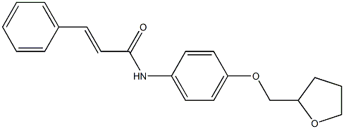 (E)-3-phenyl-N-[4-(tetrahydro-2-furanylmethoxy)phenyl]-2-propenamide Structure
