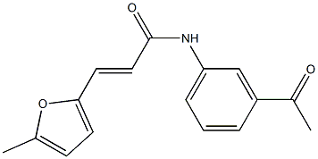 (E)-N-(3-acetylphenyl)-3-(5-methyl-2-furyl)-2-propenamide 구조식 이미지