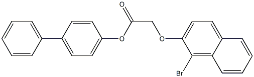 [1,1'-biphenyl]-4-yl 2-[(1-bromo-2-naphthyl)oxy]acetate Structure