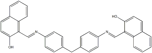 1-({[4-(4-{[(E)-(2-hydroxy-1-naphthyl)methylidene]amino}benzyl)phenyl]imino}methyl)-2-naphthol Structure