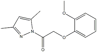 1-(3,5-dimethyl-1H-pyrazol-1-yl)-2-(2-methoxyphenoxy)-1-ethanone Structure