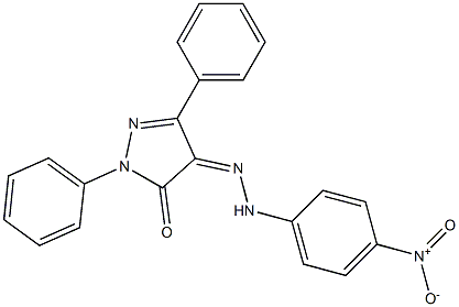 1,3-diphenyl-1H-pyrazole-4,5-dione 4-[N-(4-nitrophenyl)hydrazone] Structure