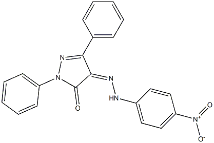 1,3-diphenyl-1H-pyrazole-4,5-dione 4-[N-(4-nitrophenyl)hydrazone] 구조식 이미지