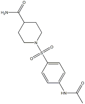 1-{[4-(acetylamino)phenyl]sulfonyl}-4-piperidinecarboxamide Structure