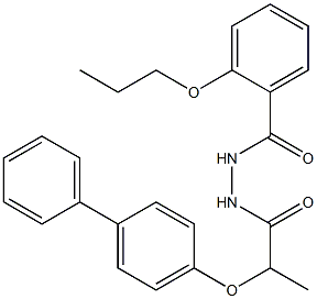 2-([1,1'-biphenyl]-4-yloxy)-N'-(2-propoxybenzoyl)propanohydrazide Structure