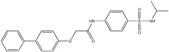 2-([1,1'-biphenyl]-4-yloxy)-N-{4-[(isopropylamino)sulfonyl]phenyl}acetamide 구조식 이미지