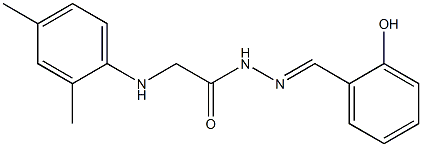 2-(2,4-dimethylanilino)-N'-[(E)-(2-hydroxyphenyl)methylidene]acetohydrazide Structure