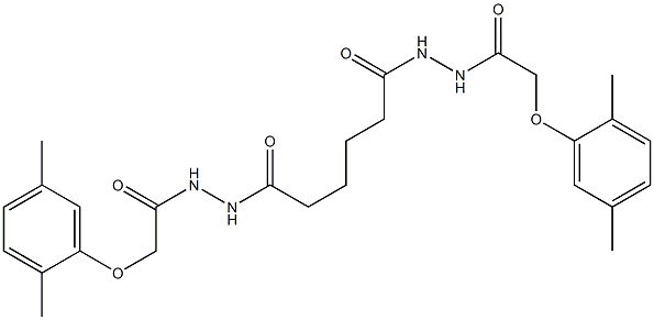 2-(2,5-dimethylphenoxy)-N'-(6-{2-[2-(2,5-dimethylphenoxy)acetyl]hydrazino}-6-oxohexanoyl)acetohydrazide Structure