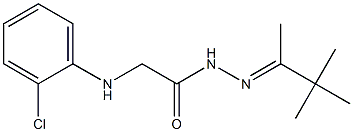2-(2-chloroanilino)-N'-[(E)-1,2,2-trimethylpropylidene]acetohydrazide 구조식 이미지