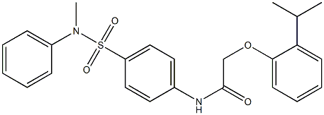 2-(2-isopropylphenoxy)-N-{4-[(methylanilino)sulfonyl]phenyl}acetamide 구조식 이미지