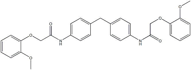 2-(2-methoxyphenoxy)-N-[4-(4-{[2-(2-methoxyphenoxy)acetyl]amino}benzyl)phenyl]acetamide Structure