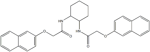 2-(2-naphthyloxy)-N-(2-{[2-(2-naphthyloxy)acetyl]amino}cyclohexyl)acetamide 구조식 이미지