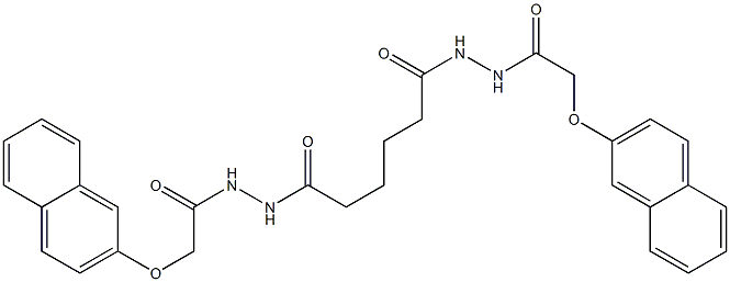 2-(2-naphthyloxy)-N'-(6-{2-[2-(2-naphthyloxy)acetyl]hydrazino}-6-oxohexanoyl)acetohydrazide 구조식 이미지