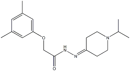 2-(3,5-dimethylphenoxy)-N'-(1-isopropyl-4-piperidinylidene)acetohydrazide Structure