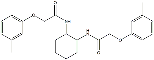 2-(3-methylphenoxy)-N-(2-{[2-(3-methylphenoxy)acetyl]amino}cyclohexyl)acetamide 구조식 이미지