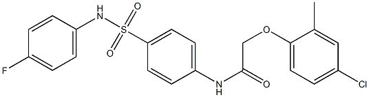 2-(4-chloro-2-methylphenoxy)-N-{4-[(4-fluoroanilino)sulfonyl]phenyl}acetamide Structure