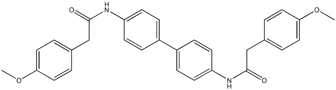 2-(4-methoxyphenyl)-N-(4'-{[2-(4-methoxyphenyl)acetyl]amino}[1,1'-biphenyl]-4-yl)acetamide Structure