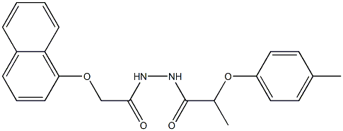 2-(4-methylphenoxy)-N'-[2-(1-naphthyloxy)acetyl]propanohydrazide Structure