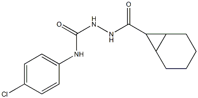 2-(bicyclo[4.1.0]hept-7-ylcarbonyl)-N-(4-chlorophenyl)-1-hydrazinecarboxamide Structure
