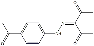 2,3,4-pentanetrione 3-[N-(4-acetylphenyl)hydrazone] 구조식 이미지