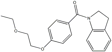 2,3-dihydro-1H-indol-1-yl[4-(2-ethoxyethoxy)phenyl]methanone Structure