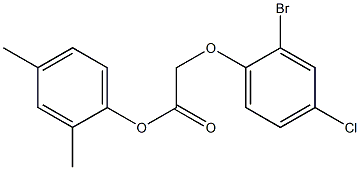 2,4-dimethylphenyl 2-(2-bromo-4-chlorophenoxy)acetate Structure