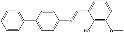 2-[([1,1'-biphenyl]-4-ylimino)methyl]-6-methoxyphenol Structure