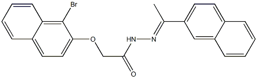 2-[(1-bromo-2-naphthyl)oxy]-N'-[(E)-1-(2-naphthyl)ethylidene]acetohydrazide Structure