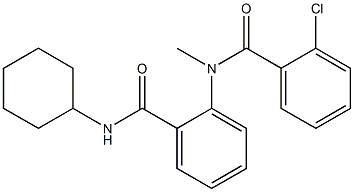 2-[(2-chlorobenzoyl)(methyl)amino]-N-cyclohexylbenzamide 구조식 이미지