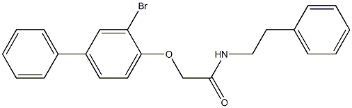 2-[(3-bromo[1,1'-biphenyl]-4-yl)oxy]-N-phenethylacetamide Structure