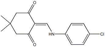 2-[(4-chloroanilino)methylene]-5,5-dimethyl-1,3-cyclohexanedione 구조식 이미지