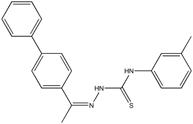 2-[(Z)-1-[1,1'-biphenyl]-4-ylethylidene]-N-(3-methylphenyl)-1-hydrazinecarbothioamide 구조식 이미지