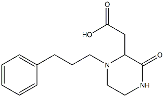 2-[3-oxo-1-(3-phenylpropyl)-2-piperazinyl]acetic acid Structure