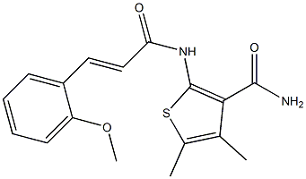 2-{[(E)-3-(2-methoxyphenyl)-2-propenoyl]amino}-4,5-dimethyl-3-thiophenecarboxamide Structure