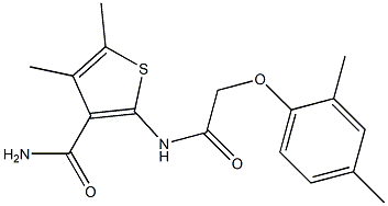 2-{[2-(2,4-dimethylphenoxy)acetyl]amino}-4,5-dimethyl-3-thiophenecarboxamide Structure