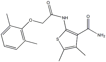 2-{[2-(2,6-dimethylphenoxy)acetyl]amino}-4,5-dimethyl-3-thiophenecarboxamide Structure