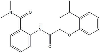 2-{[2-(2-isopropylphenoxy)acetyl]amino}-N,N-dimethylbenzamide 구조식 이미지