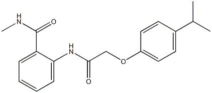 2-{[2-(4-isopropylphenoxy)acetyl]amino}-N-methylbenzamide Structure