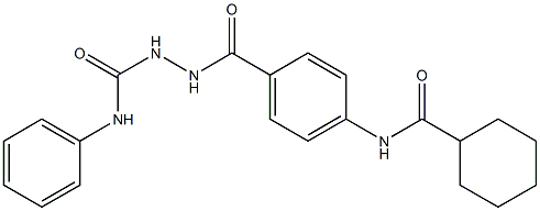 2-{4-[(cyclohexylcarbonyl)amino]benzoyl}-N-phenyl-1-hydrazinecarboxamide Structure