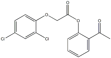 2-acetylphenyl 2-(2,4-dichlorophenoxy)acetate 구조식 이미지
