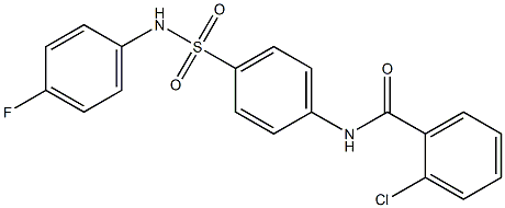 2-chloro-N-{4-[(4-fluoroanilino)sulfonyl]phenyl}benzamide Structure