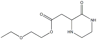 2-ethoxyethyl 2-(3-oxo-2-piperazinyl)acetate 구조식 이미지