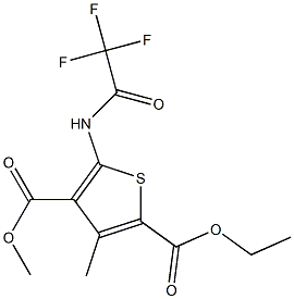 2-ethyl 4-methyl 3-methyl-5-[(2,2,2-trifluoroacetyl)amino]-2,4-thiophenedicarboxylate Structure