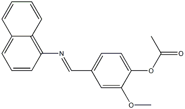 2-methoxy-4-[(1-naphthylimino)methyl]phenyl acetate 구조식 이미지